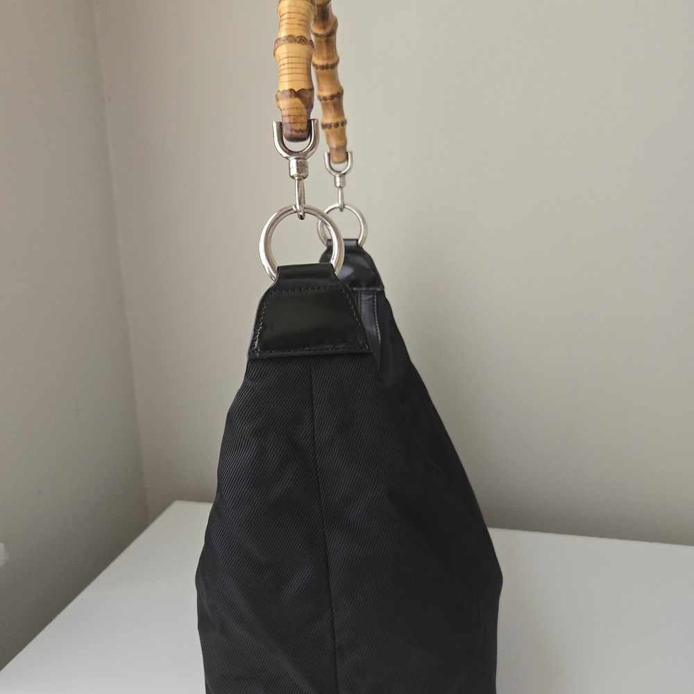 Gucci Black Hobo Bag with Bamboo Handle - Picture 3 of 13